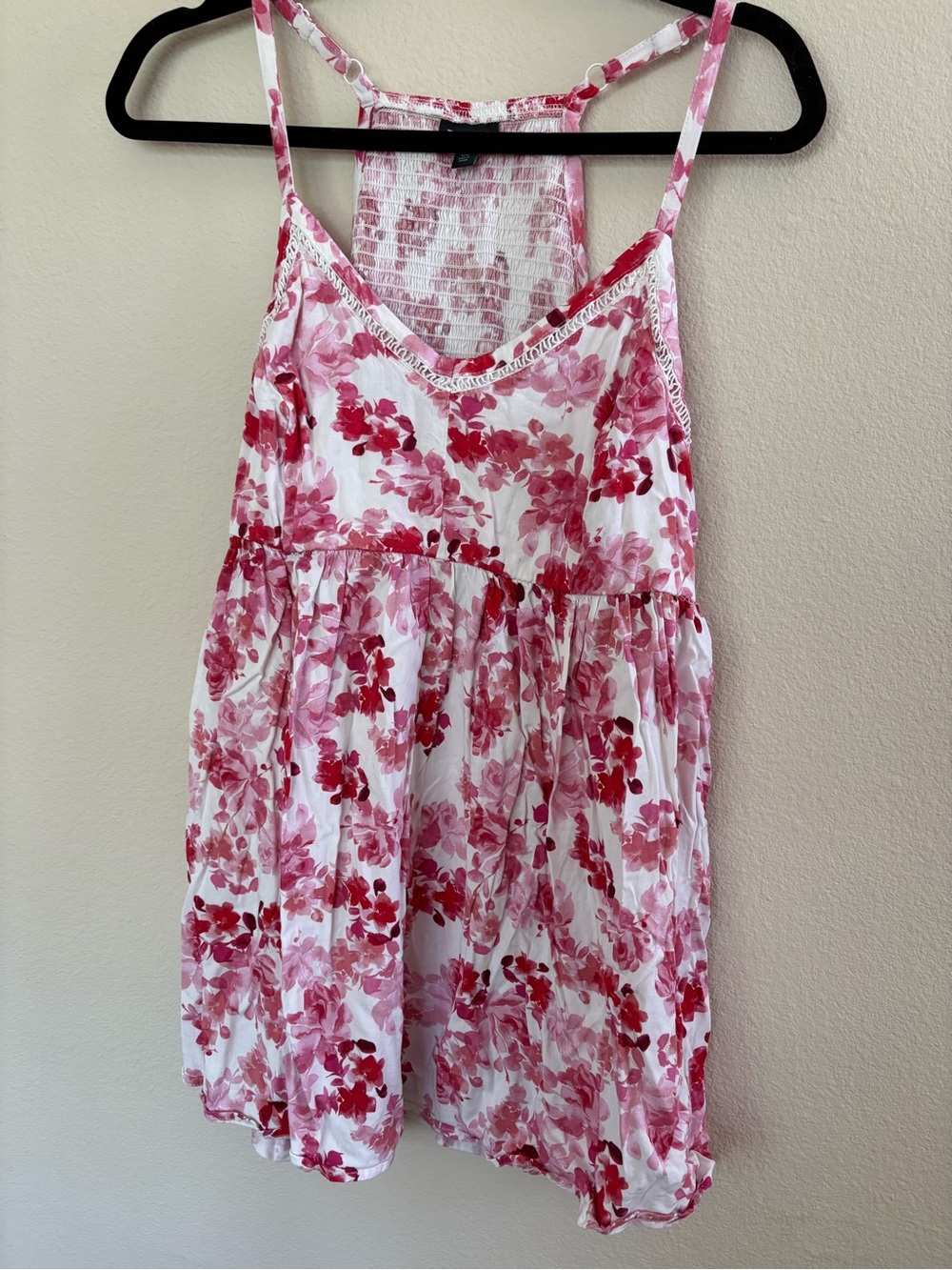 torrid White Pink Floral Sleeveless Tunic